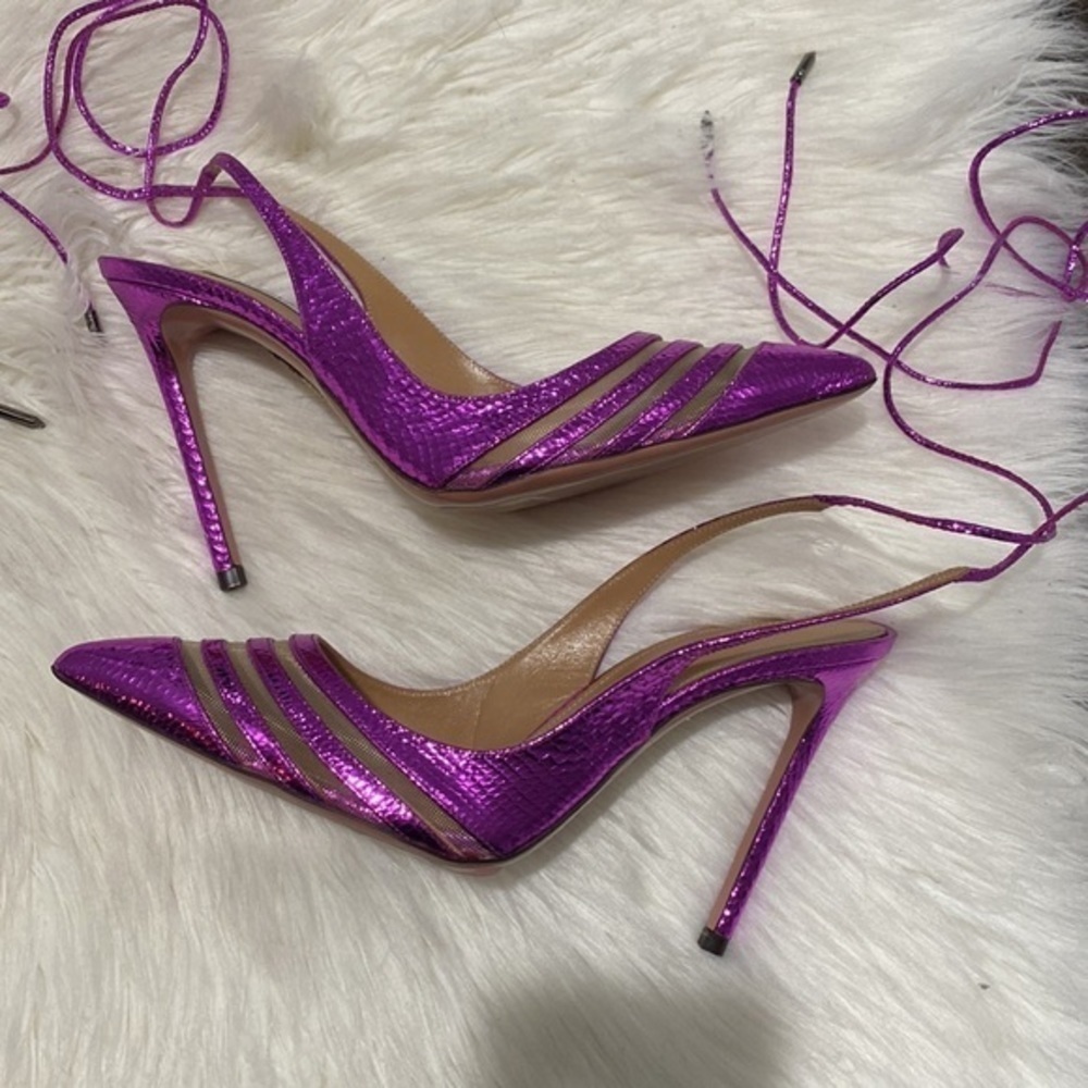 New Aquazzura Unfaithful ankle tie pump size 38.5EU - Picture 5 of 15